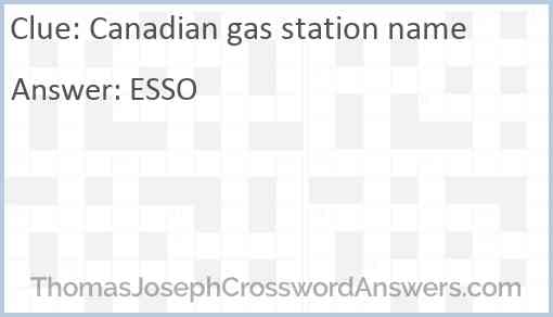 Canadian gas station name Answer