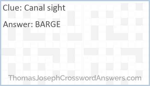 Canal sight Answer