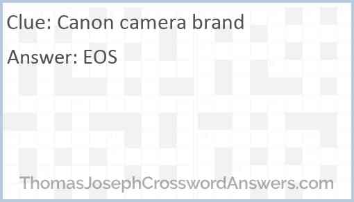 Canon camera brand Answer