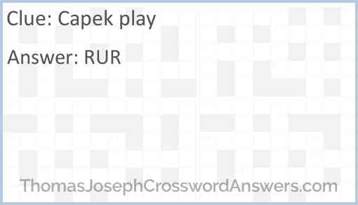 Capek play Answer