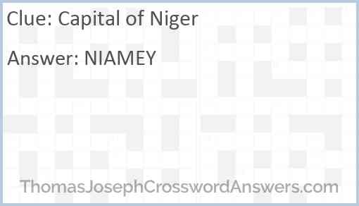 Capital of Niger Answer