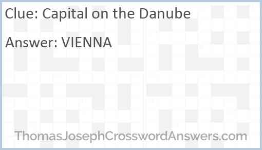 Capital on the Danube Answer