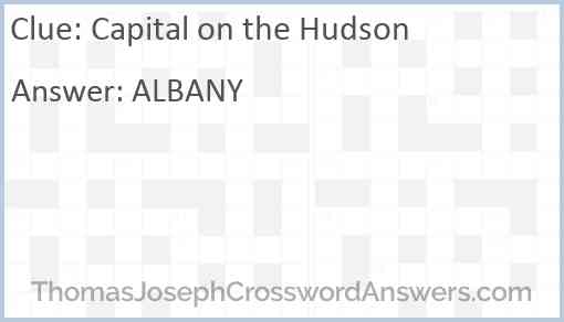 Capital on the Hudson Answer
