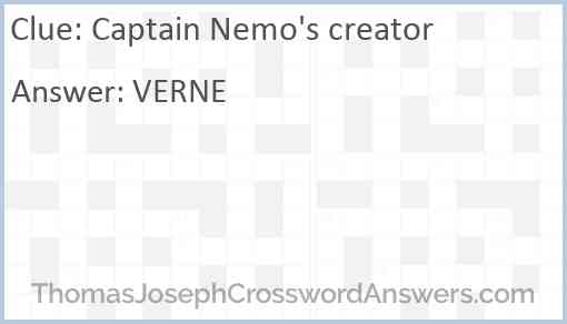 Captain Nemo’s creator Answer