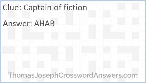 Captain of fiction Answer