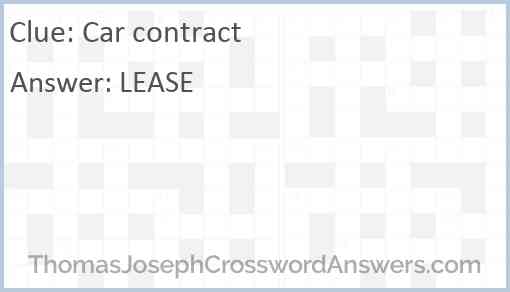 Car contract Answer