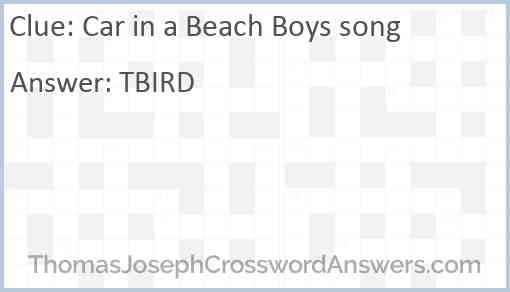 Car in a Beach Boys song Answer