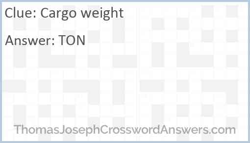 Cargo weight Answer