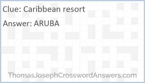 Caribbean resort Answer