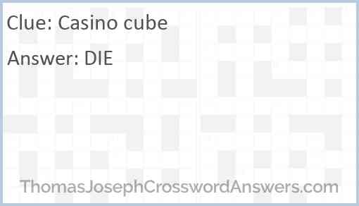 Casino cube Answer