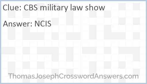 CBS military law show Answer