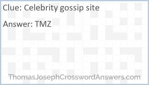 Celebrity gossip site Answer