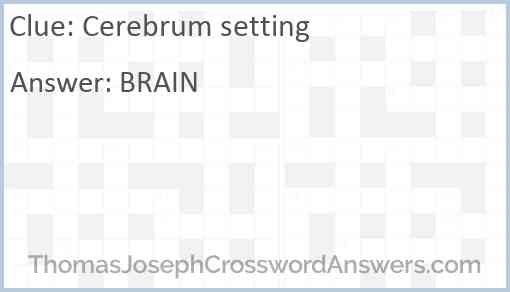 Cerebrum setting Answer