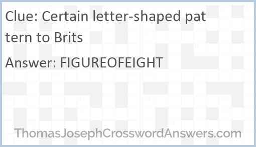 Certain letter-shaped pattern to Brits Answer