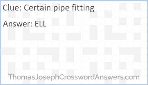 Certain pipe fitting Answer