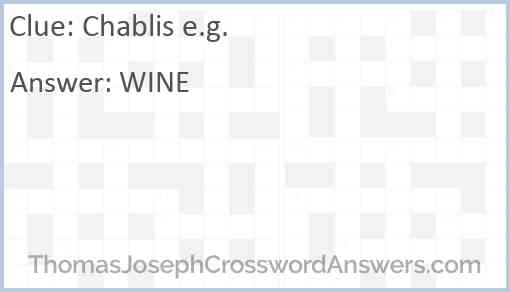 Chablis e.g. Answer