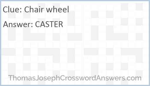 Chair wheel Answer
