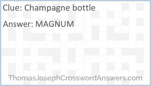 Champagne bottle Answer