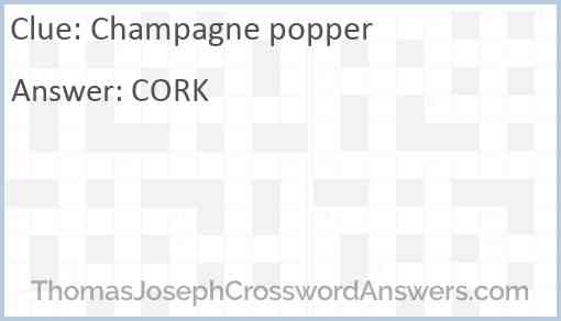 Champagne popper Answer