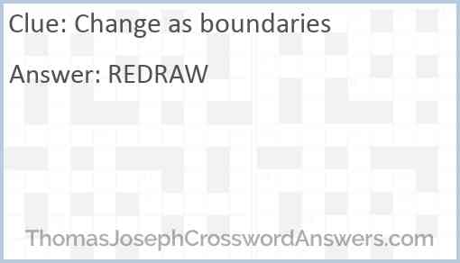 Change as boundaries Answer