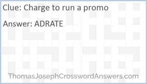 Charge to run a promo Answer