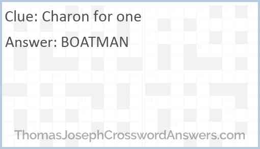 Charon for one Answer