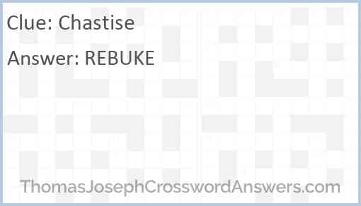 Chastise Answer