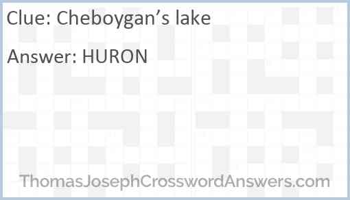 Cheboygan’s lake Answer