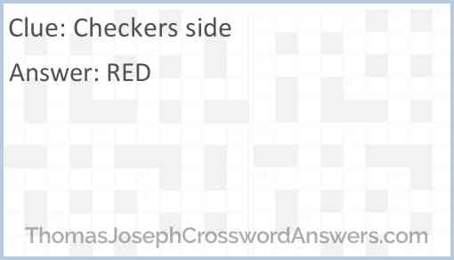 Checkers side Answer