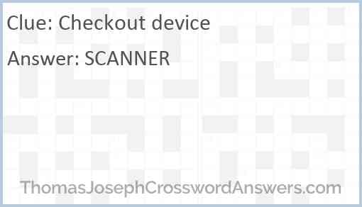 Checkout device Answer