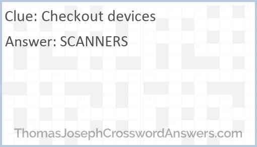 Checkout devices Answer