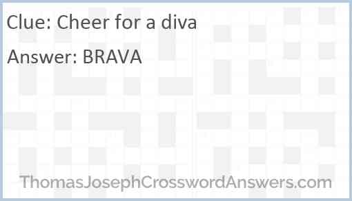Cheer for a diva Answer