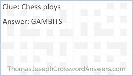 Chess ploys Answer