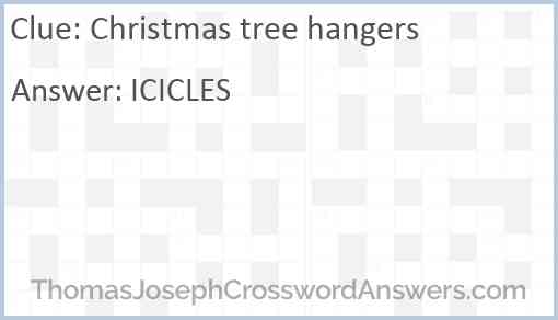 Christmas tree hangers Answer