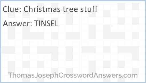 Christmas tree stuff Answer
