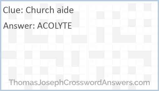 Church aide Answer