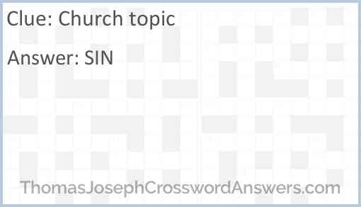 Church topic Answer