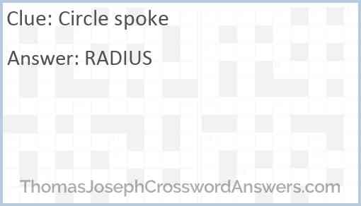 Circle spoke Answer