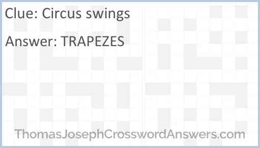 Circus swings Answer