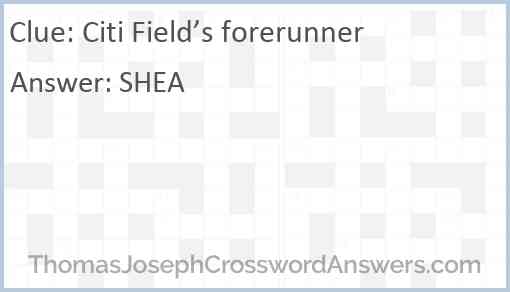 Citi Field’s forerunner Answer