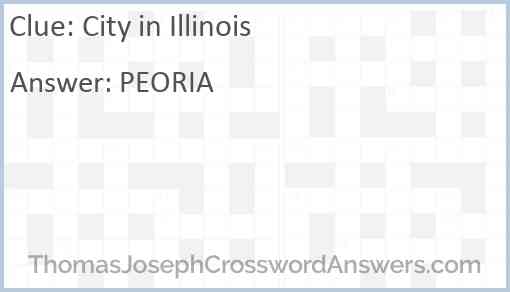 City in Illinois Answer