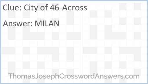 City of 46-Across Answer