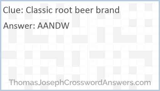 Classic root beer brand Answer