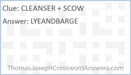CLEANSER + SCOW Answer