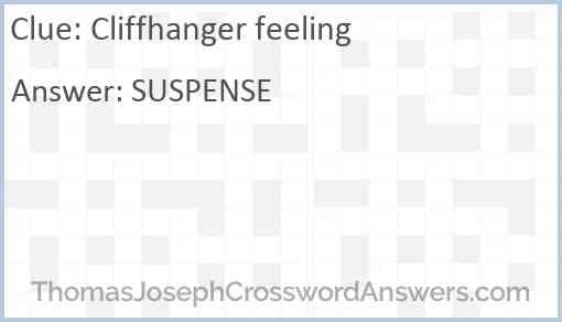 Cliffhanger feeling Answer