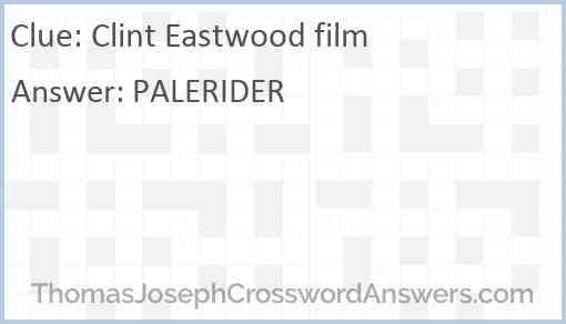 Clint Eastwood film Answer