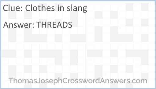 Clothes in slang Answer