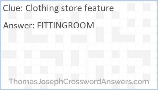 Clothing store feature Answer