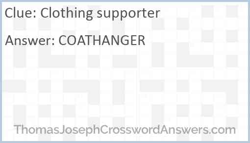 Clothing supporter Answer