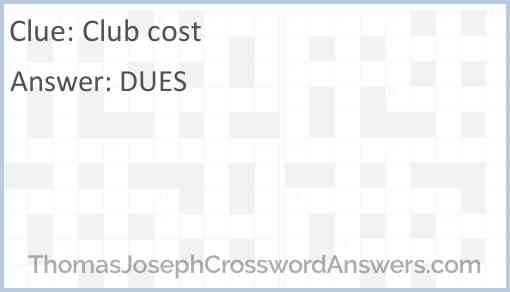 Club cost Answer